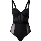 DKNY Sheers Cupped Strapless Ermeløs Kropp