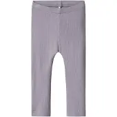 Name it Leggings - Rib - NbnKab - Lavender Grå - - 2 år (92) - Leggings