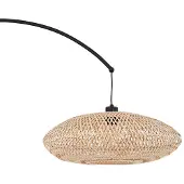 LINDBY buelampe Solvian, svart/natur, bambus, metall