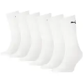Puma Unisex Crew Socks 6 pack, Clothing, White, 39-42