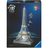 Ravensburger Eiffeltårnet 3d-puslespill Med Led-lys 216 Stykker