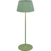 TRIO Suarez LED-bordlampe, grønn, høyde 39 cm, metall