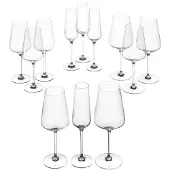 Leonardo Puccini, All-bruk vinglass, Glass, Gjennomsiktig, Puccini, CE, 12 stykker