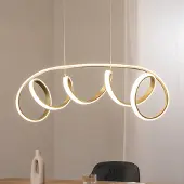 ONLI Kira LED-hengelampe, gullfarget, lengde 102 cm, 4000 K