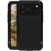 Love Mei iPhone 17 Pro Max Powerful Hybrid-deksel - Svart