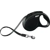Flexi New Classic bånd S, 5M, 15KG, sort
