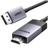 UGREEN DP115 DisplayPort til HDMI-kabel 8k 60 Hz 1 m (80395), svart
