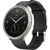 Xiaomi Amazfit Active 2 - Premium Version - smartklokke med stropp - lær - svart - håndleddstørrelse: 150-210 mm - display 1.32 - Bluetooth, NFC - 31.65 g