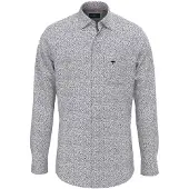 Fynch&Hatton Seasonal Minimal Flower Skjorte Med Lange Ermer
