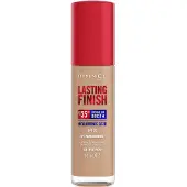Rimmel Lasting Finish, Pumpeflaske, Krem, Brightening, Fuktighetsgivende, Lett, Nøytral, Beige