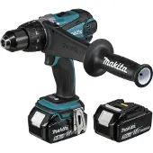 Makita DDF458RTJ - Bor - trådløs - 2 hastigheter - nøkkelfri borhylse 13 mm - 91 N·m - 2 batterier - 18 V