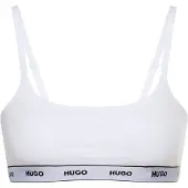 HUGO for woman. 50545691 Set of 2 bras with logo white, black (XS), Homewear, Cotton
