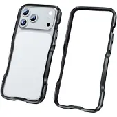 Luphie iPhone 17 Pro Max Safe Lock Metallstøtfanger - Svart