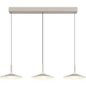 Globo LED-hengelampe Lampone, sandfarget, lengde 95 cm, metall, 3 lyskilder