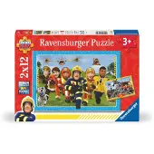 Ravensburger Puslespill - 2x12 Brikker - BrannmannSam - - OneSize - Puslespill