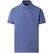 Hackett for man. HM5600093 Slim fit piqué polo blue (XL), Casual, Cotton, Short sleeve