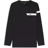 BOSS for man. 50568083 Navy Togn T-shirt (S), Casual, Cotton, Long sleeve