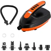 Vevor Padlebrettpumpe, 20PSI høytrykks elektrisk SUP-luftpumpe, 70 l/min oppblåsningshastighet SUP-pumpe med automatisk avstenging og 12V DC bilkontakt, ideell for oppblåsbart padlebrett, telt og madr