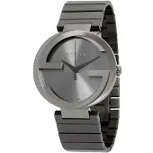 Gucci YA133210 Interlocking grå urskive herreklokke