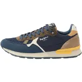 Pepe Jeans for man. PMS400021 Brit Essence navy shoes (43), Flat, Laces, Casual