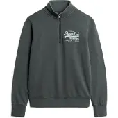 Superdry for man. M2013797A Jacket with graphic and classic half-zip black (XL), Casual, Cotton
