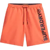 Superdry for man. M3010248A 43.2 cm swimming costume with sporty coral graphics (S), Beachwear, Recycled Polister, Sustainable