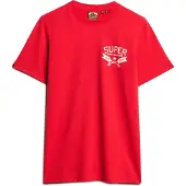Superdry for man. M1011989A T-shirt with red Outdoor graphic (M), Casual, Cotton, Short sleeve, Organic Cotton, Sustainable