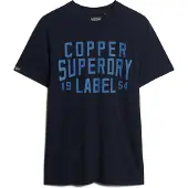 Superdry for man. M1011900A Workwear T-shirt from the Copper Label navy range (M), Casual, Cotton, Short sleeve