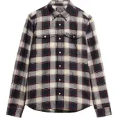 Superdry Merchant Linen Check Skjorte Med Lange Ermer