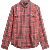 Superdry Merchant Linen Check Skjorte Med Lange Ermer