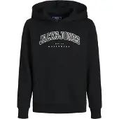 Jack & Jones Hettegenser - JjeCaleb - Svart/Loose - - 8 år (128) - Hettegenser