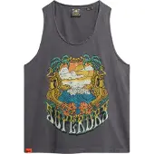 Superdry for woman. W6012045A T-shirt Psych Surf grey (S), Casual, Sleeveless / Straps, Organic Cotton, Sustainable