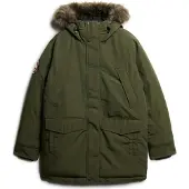 Superdry for man. M5011929A Everest green synthetic fur parka (3XL), Casual, Recycled Polister, Sustainable