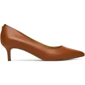Lauren-ftw for woman. 802P09030002 Brown leather Adrienne court shoe (37.5), Beige, 3 to 5 cm, None, Casual, Classic