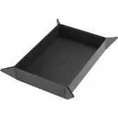 GameGenic : Magnetic Dice Tray - Rectangular - Black/Gray