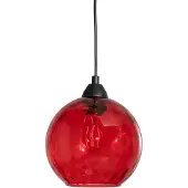 Opviq Benek pendellampe, rød, glass, Ø 20 cm, E27