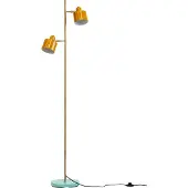 Dyberg-Larsen Ocean gulvlampe, karri/messing/turkis