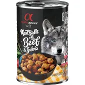 Alpha Spirit Dog Meatballs 6 x 400 g – Okse og salvie