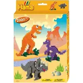Hama Midi Pakke - 2000 stk. - Dino World - - OneSize - Perler