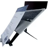 R-Go Tools R-Go Document laptop stand Riser - Notebookstativ - ergonomic folding and adjustable, with document holder, AGR certified - 10 - 22 - svart