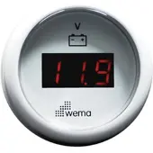 Wema digitalt voltmeter 8-32 V hvit
