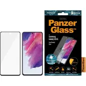 PanzerGlass Samsung Galaxy S21 FE 5G AntiBacterial Skjermbeskytter - Dekselvennlig - Svart Kant
