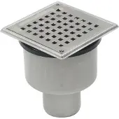 Blücher 75 mm afløbsskål til beton, uden studs, lodret