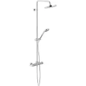 Nobili dusjsystem med termostat, forkrommet