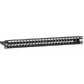 Leviton Brand-Rex MMCPNLX24SIJ2MIL, Svart, Kull stål, 482,6 x 121,2 x 44,4 mm, 690 g