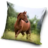 MCU Brun hest pudebetræk 40 x 40 cm