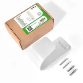 Deltaco e-Charge kabelholder for ladekabel - hvit, rustfritt stål