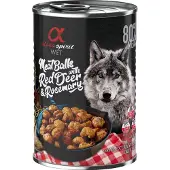 Alpha Spirit Dog Meatballs 6 x 400 g – Rød hjort og rosmarin