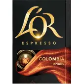 L’OR L''Or Espresso Colombia, Kaffe kapsyl, Espresso, Nespresso, 10 kopper, 10 stykker, 52 g