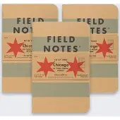 New Era Notes Field Notes notatbøker, 3 stk., Chicago Edition
